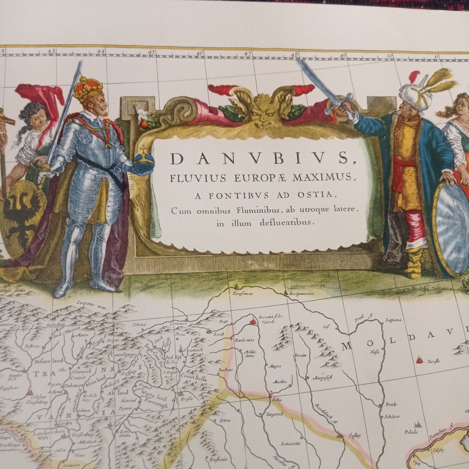 Mapa reprint rzeka Dunaj 1989 r. w tubie