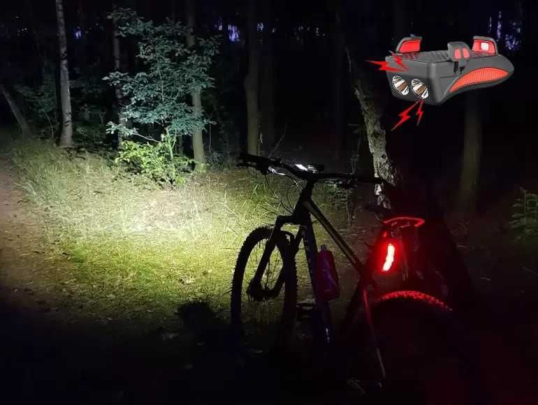 lampka rowerowa LED Uchwyt rowerowy na telefon
