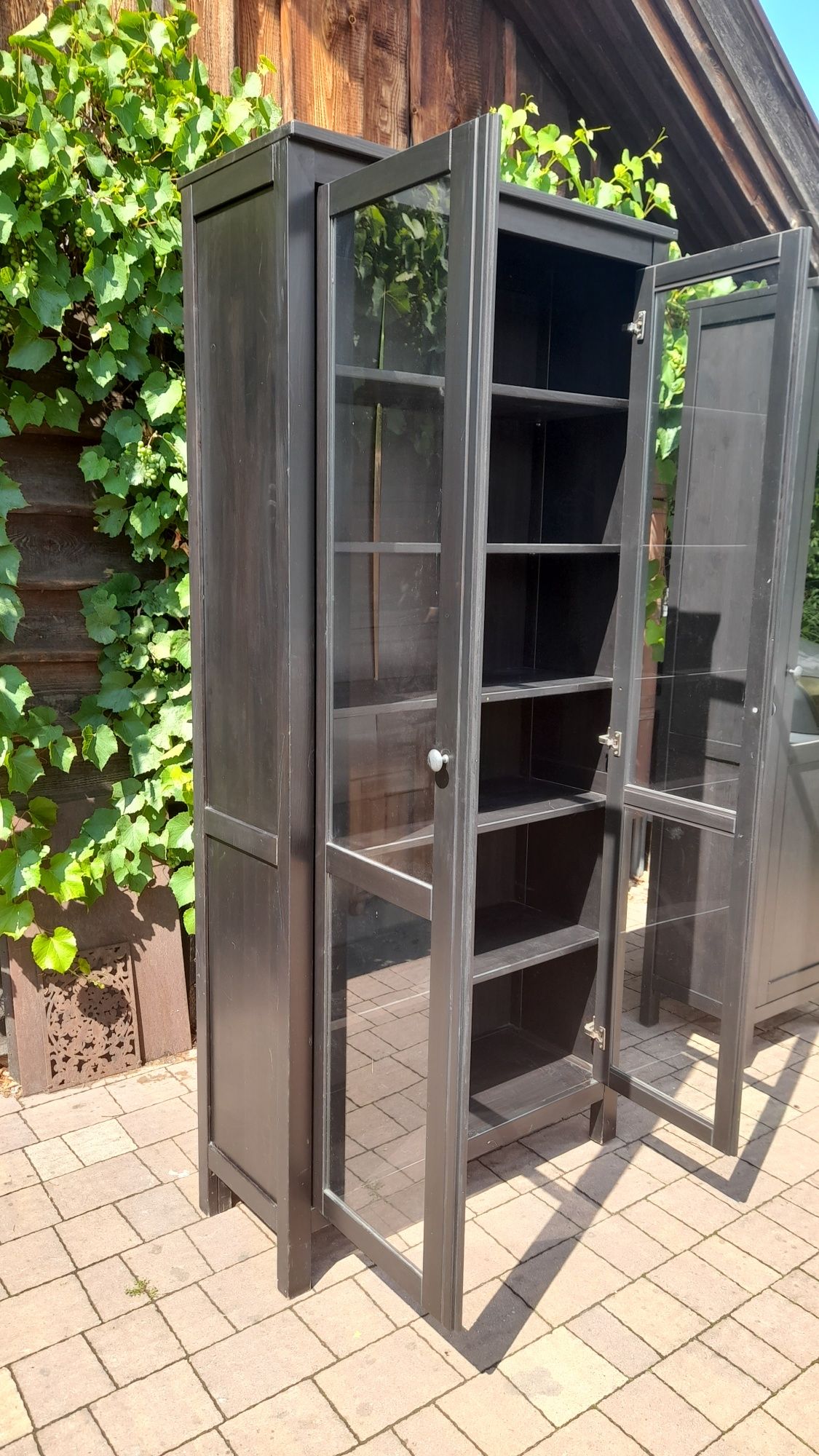 Witryny, biblioteczki, Ikea , Hemnes, lite drewno - 2 sztuki