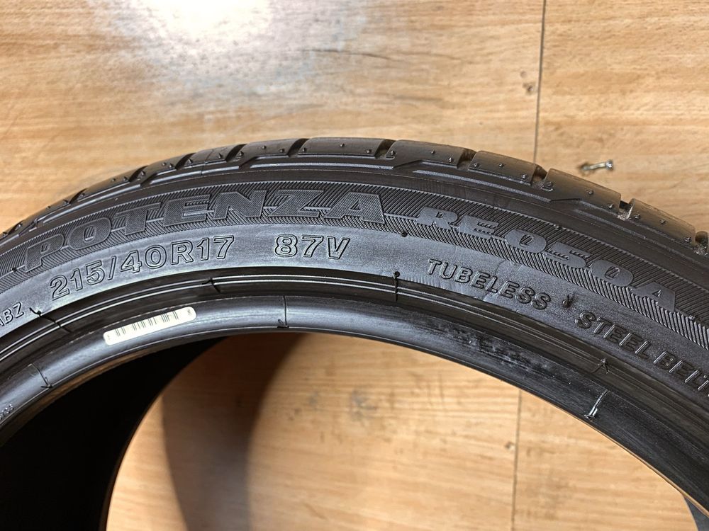 215/40 R 17 Bridgestone Potenza RE050A ЯК НОВІ Літо комплект гин