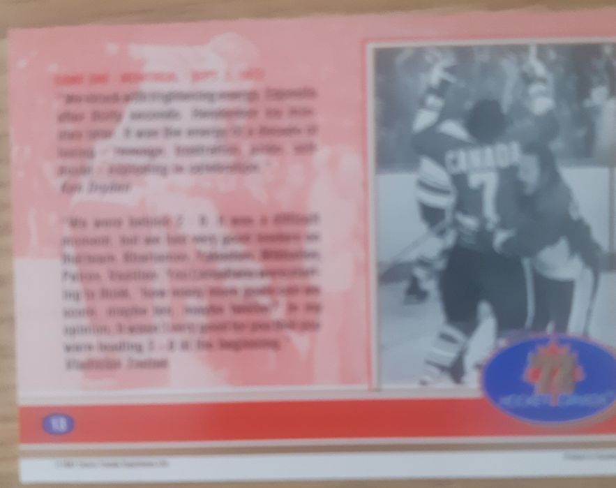 Хоккей карты Канада СССР 1972