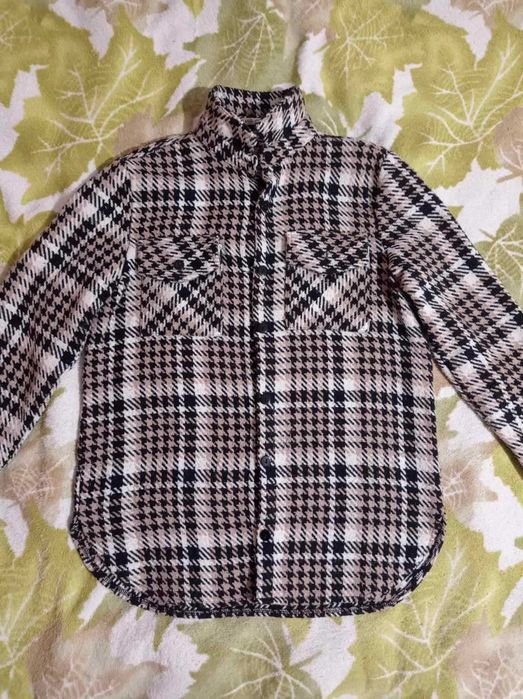 44р рубашка в клетку теплая идеальное состояние