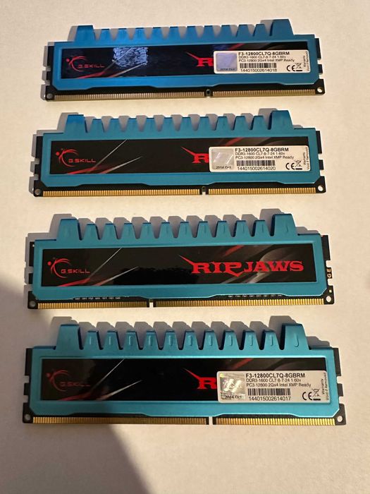 8GB Pamięć G.SKILL Ripjaws DDR3-1600 CL7-8-7 1.60V  (4x2 GB)