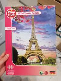 Puzzle 1000 kawałków Paryż wieża Eiffla 48x68 cm kompletne