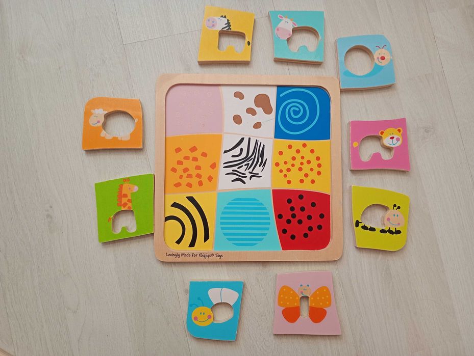 Dopasuj zwierzątka EMPIS_Bigjigs Toys_Puzzle z szablonami-układanka