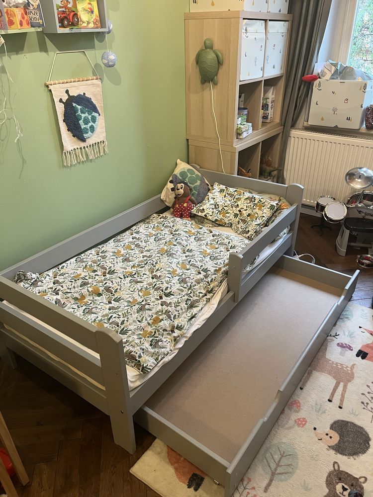 Łòżeczko dzieciece Kacperek 160x80 z mareracem i szuflada