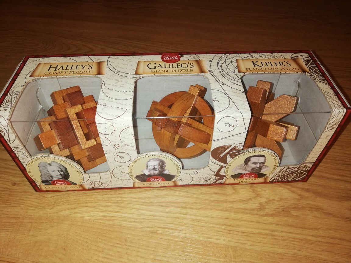 Great Minds - conjunto de 3 puzzles em madeira