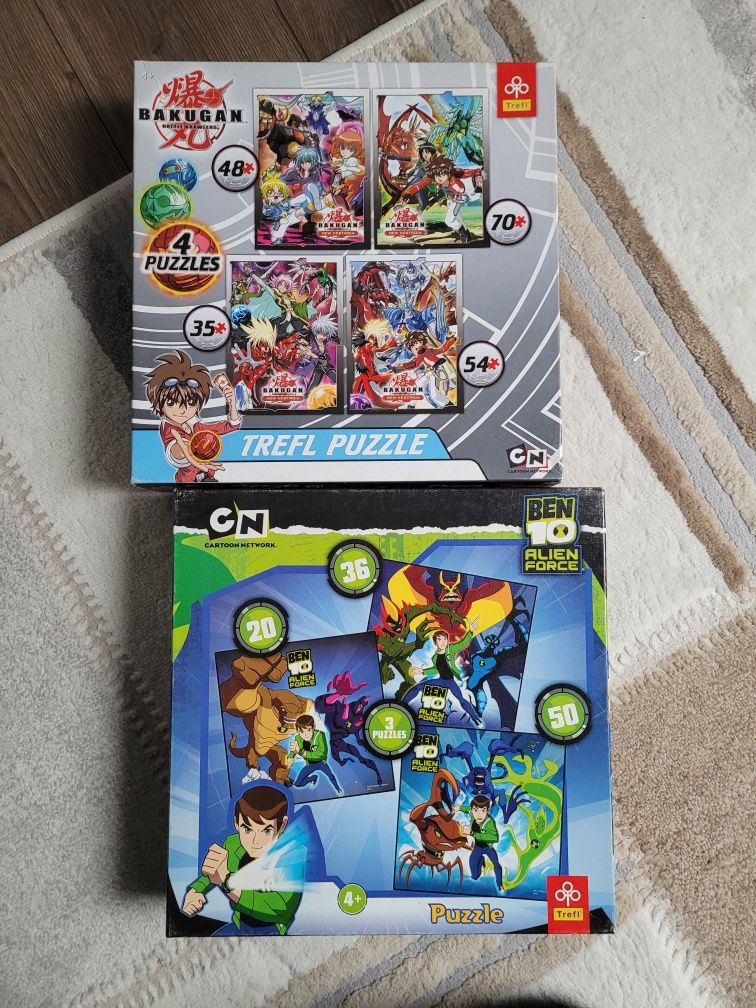 Puzzle Ben10 i Bakugan kompletne Trefl wiek 4+