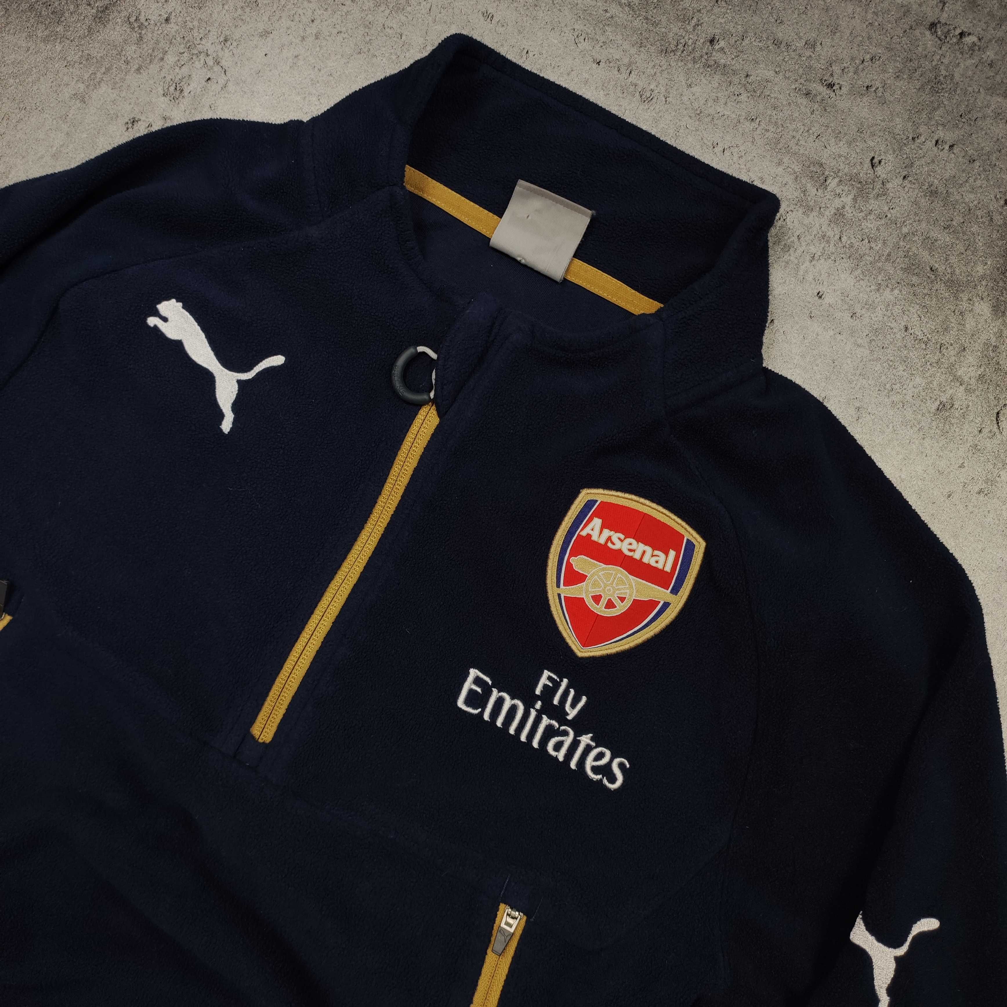 MĘSKA Bluza Polar Polarowa Termiczna Piłka Nożna Puma Arsenal Londyn