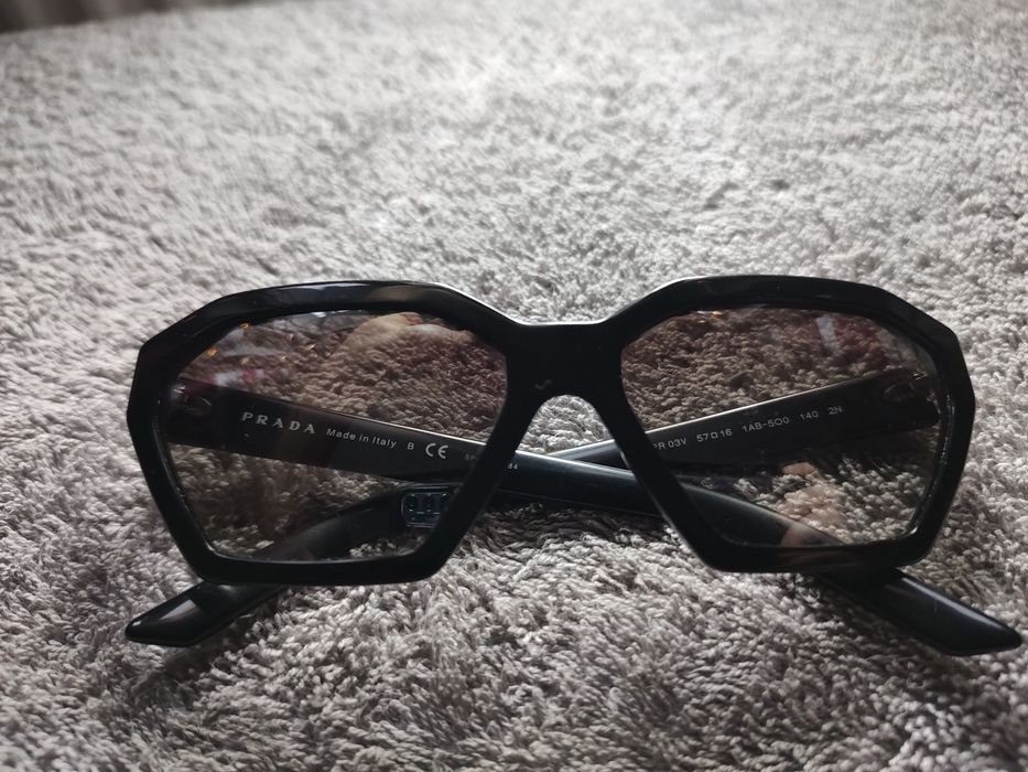 Okulary Prada SPR 03V 1AB-500 DAMSKIE CZARNE oryginał