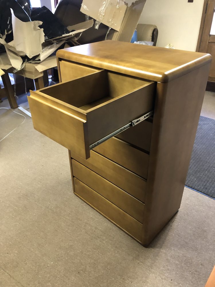Komoda buk rustikal lakier z 7 szufladami 80x48x123 cm