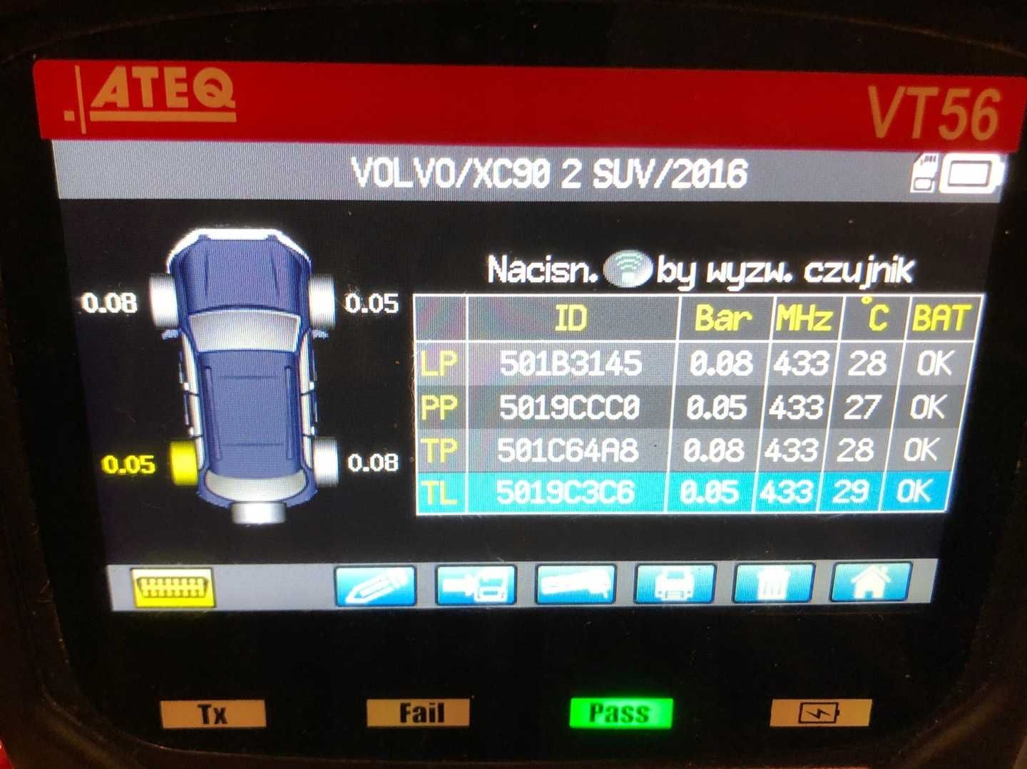 4x czujniki ciśnienia TPMS VOLVO XC90 V90 3136.2304