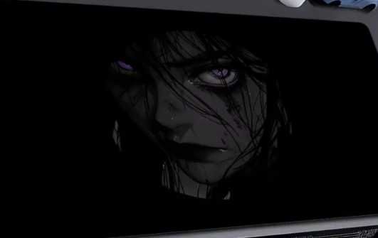 mouse pad dark girl
