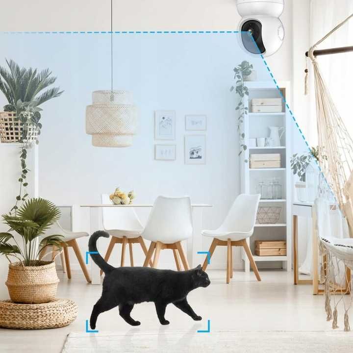 Kamera Domowa z Głośnikiem WiFi Obrotowa Wewnętrzna na Karte SD 1080p
