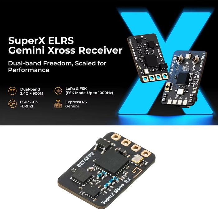 Приймач SuperX RX | Nano | ELRS 2.4G+915M