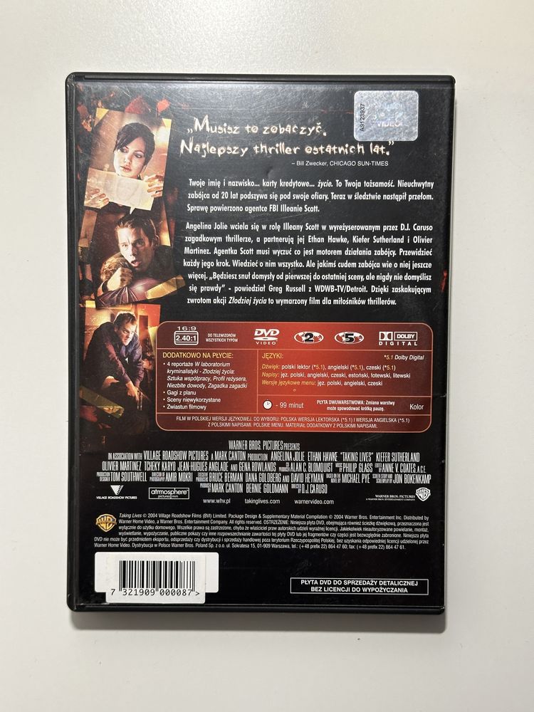 Złodziej Życia DVD Lektor PL
