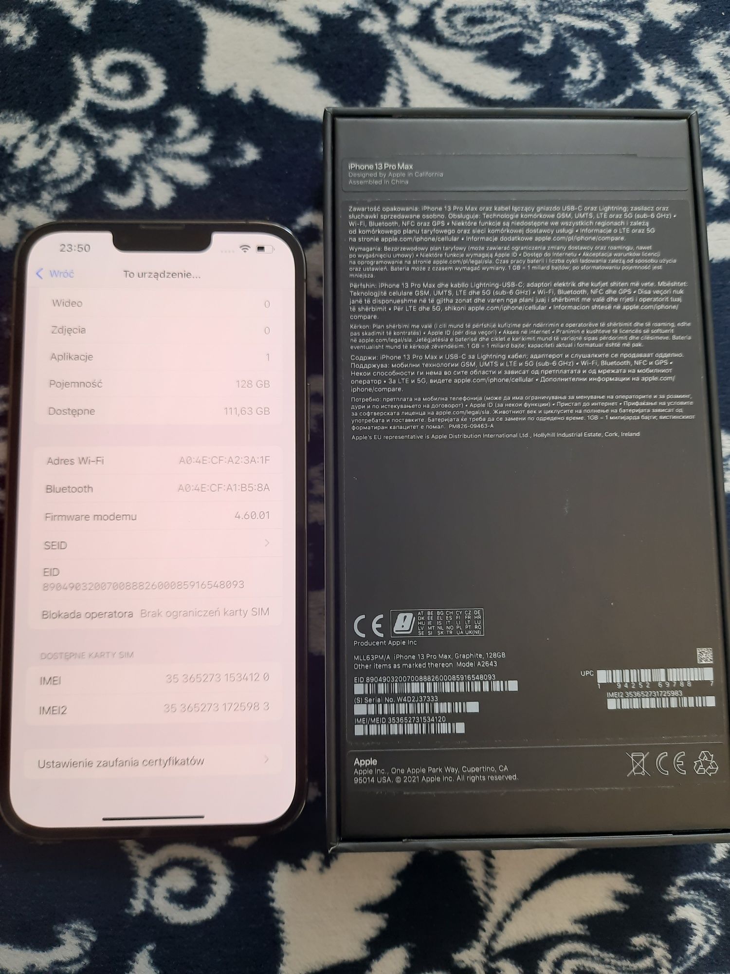 iPhone 13 PRO MAX 128 GB