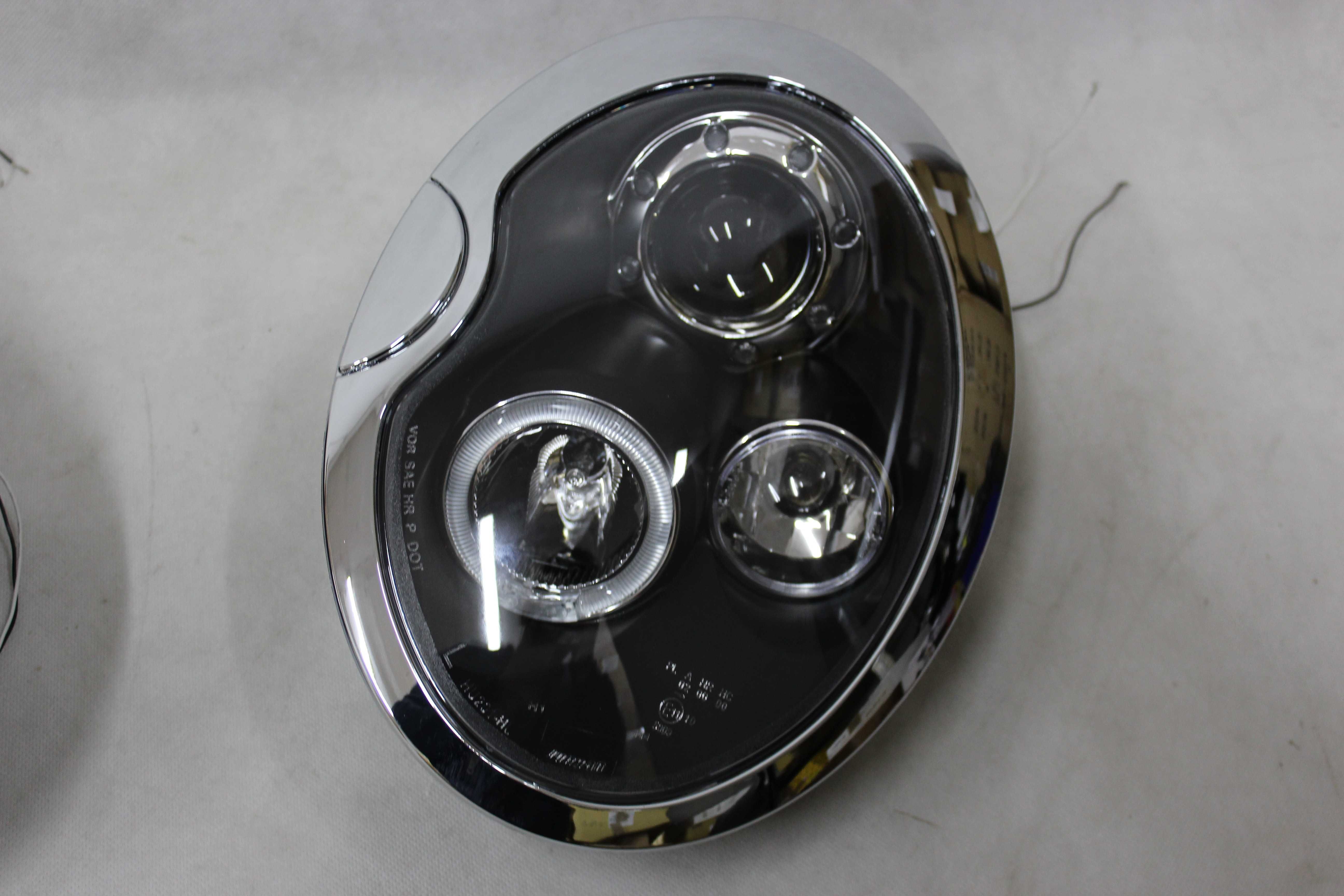 Lampy przednie przód MINI COOPER ONE 01-04 Tuning Black SMOKE LED RING
