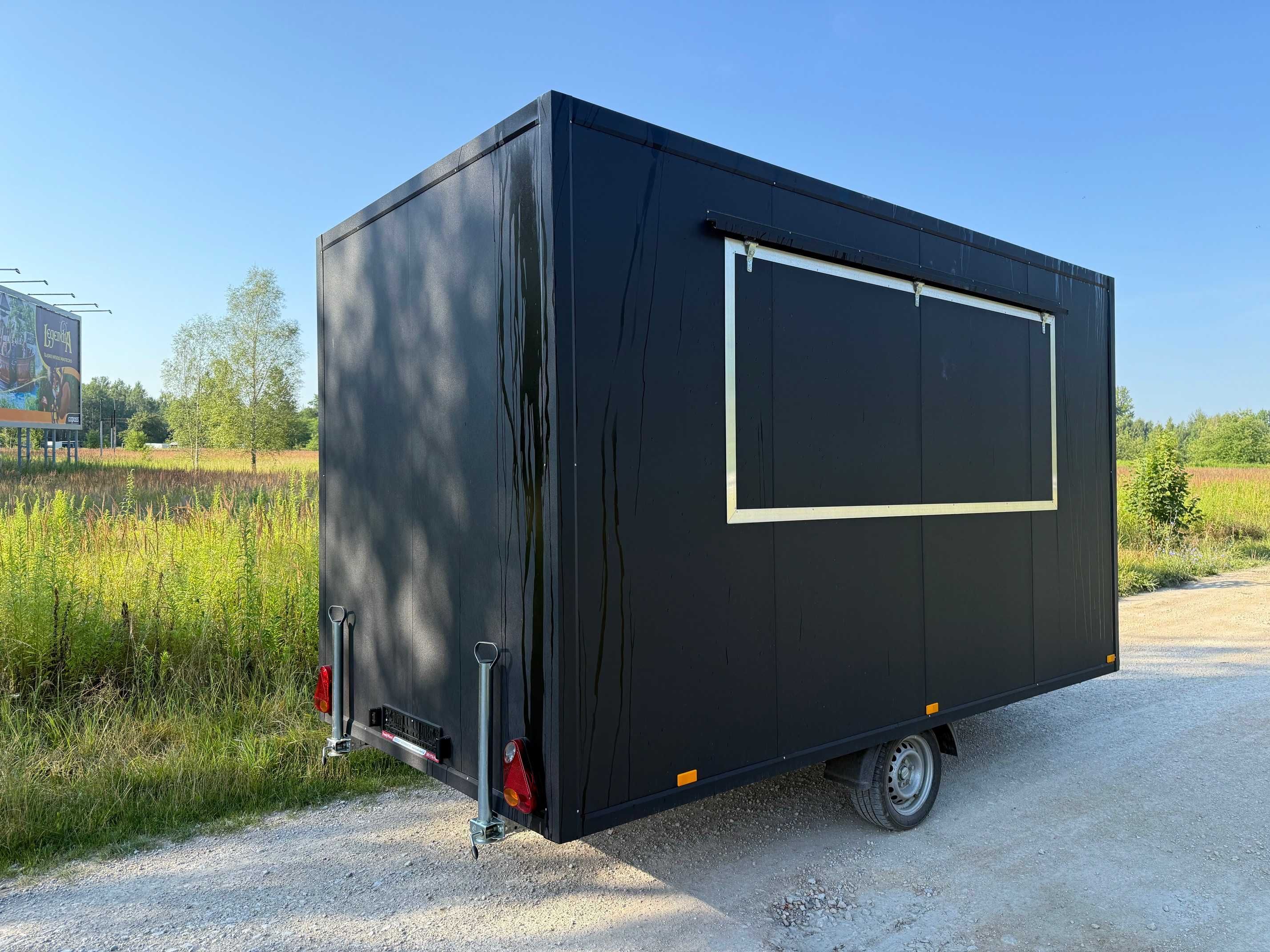 WYPRZEDAŻ OKAZJA  Producent Przyczepa FoodyWheel 4x2m CZARNY MAT HIT