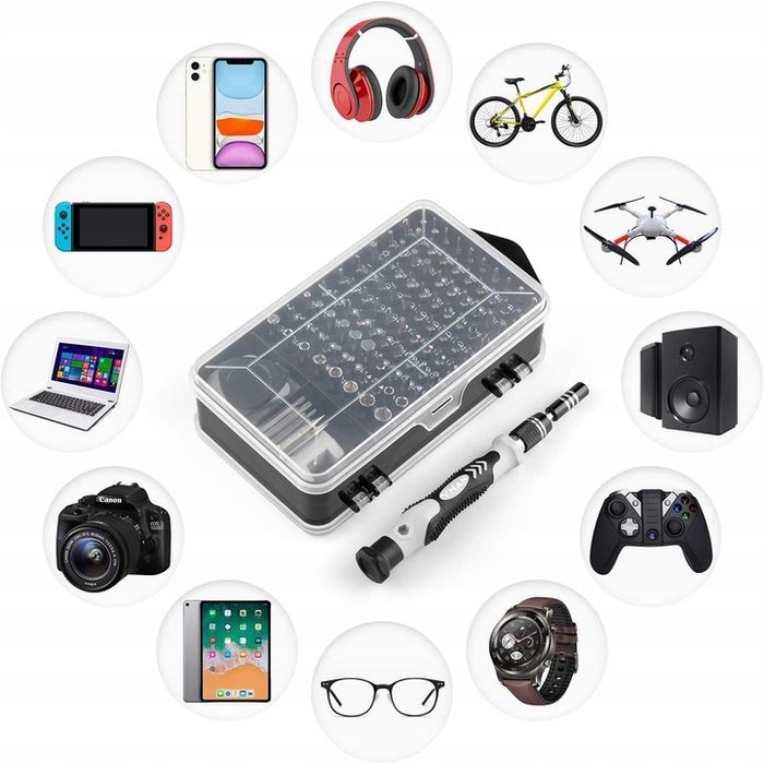 Zestaw Śrubokrętów Precyzyjnych Wkrętak Bity 115w1