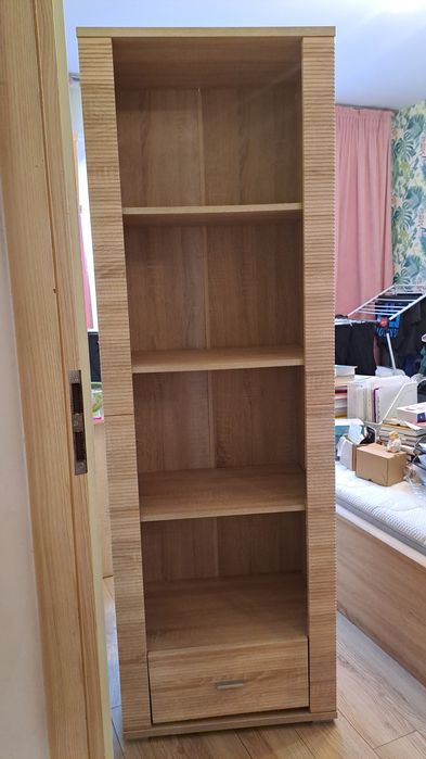 Regał otwarty dąb sonoma z szuflada