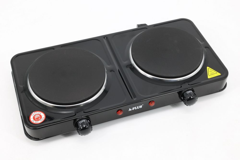 Електрична плита настільна 2 ком по 1квт. Электроплита спираль диск 2к