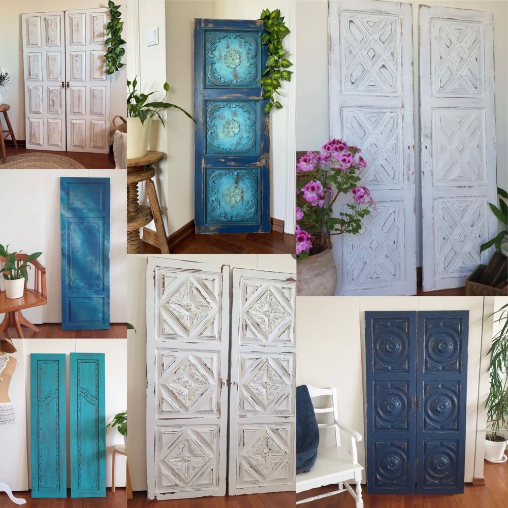 Antigas portas de madeira para decoracāo