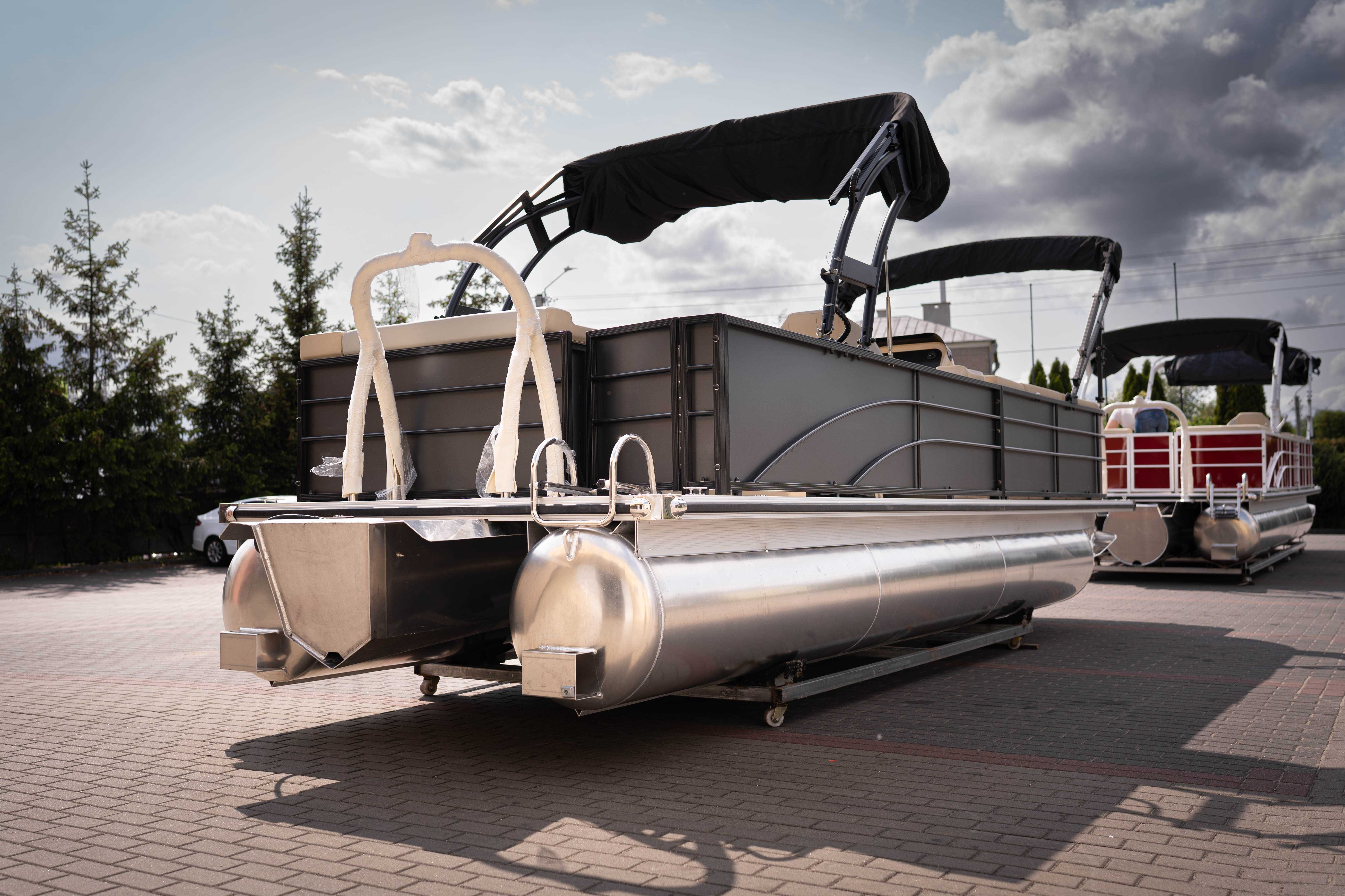 łódź motorowa aluminiowa, katamaran