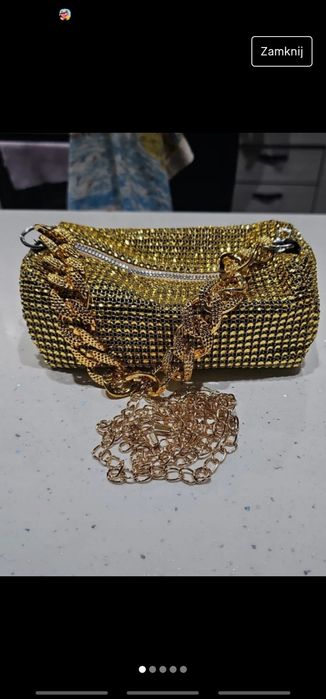 Hit torebka damska złota blink bling cykorie gold silver lub czarna