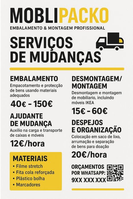 MobliPacko – Montagem, acondicionamento de Móveis e Mudanças.