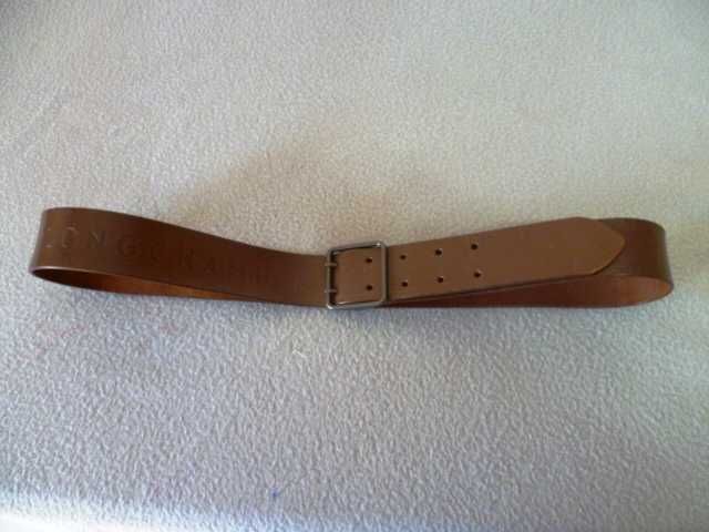 Cinto Longchamp - Pele de vitela - Castanho (Original Made in France)