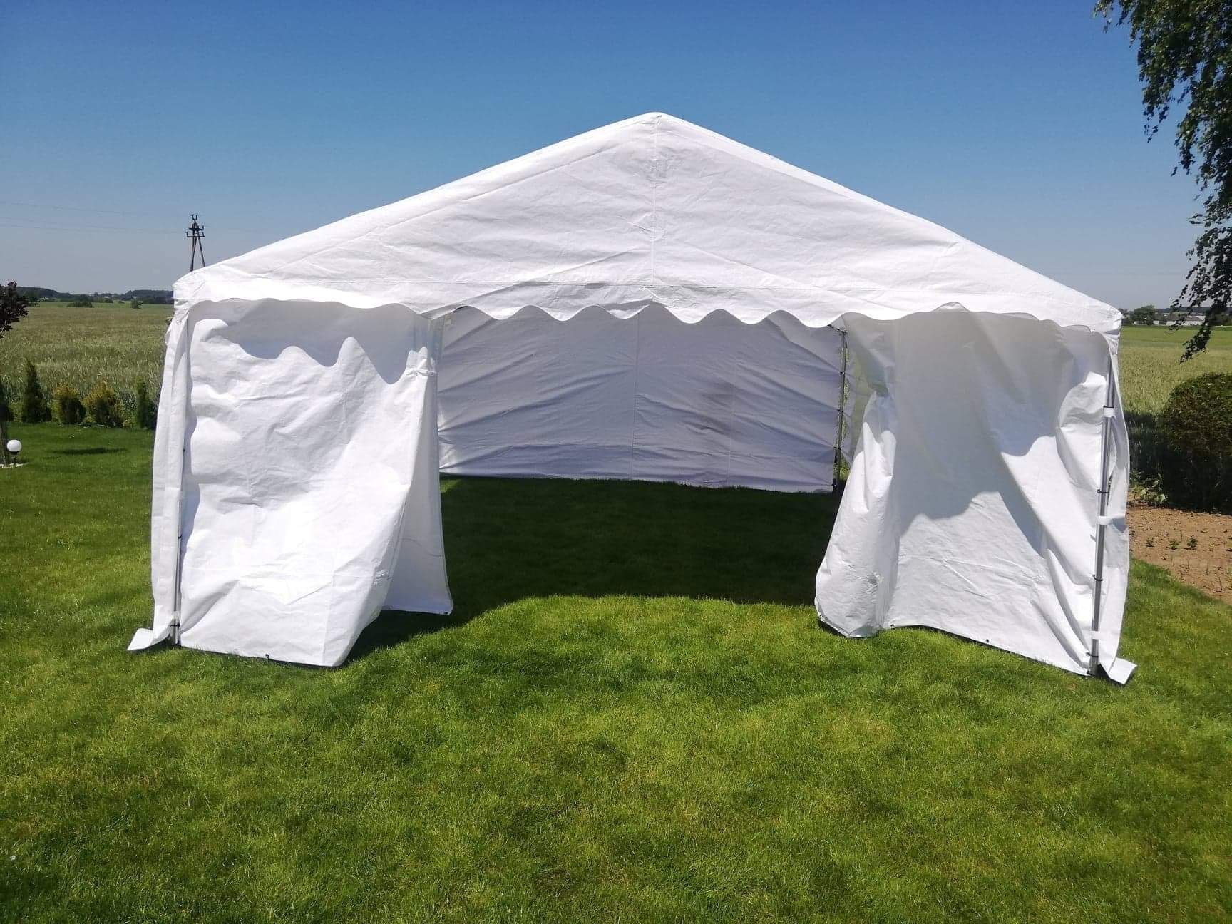 Wynajem namiotu imprezowego ogrodowego 5x6  5x12 ławki i stoły