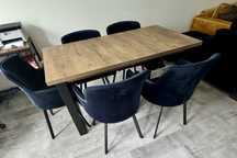 Zestaw stół + 6 krzeseł loft/ industrial