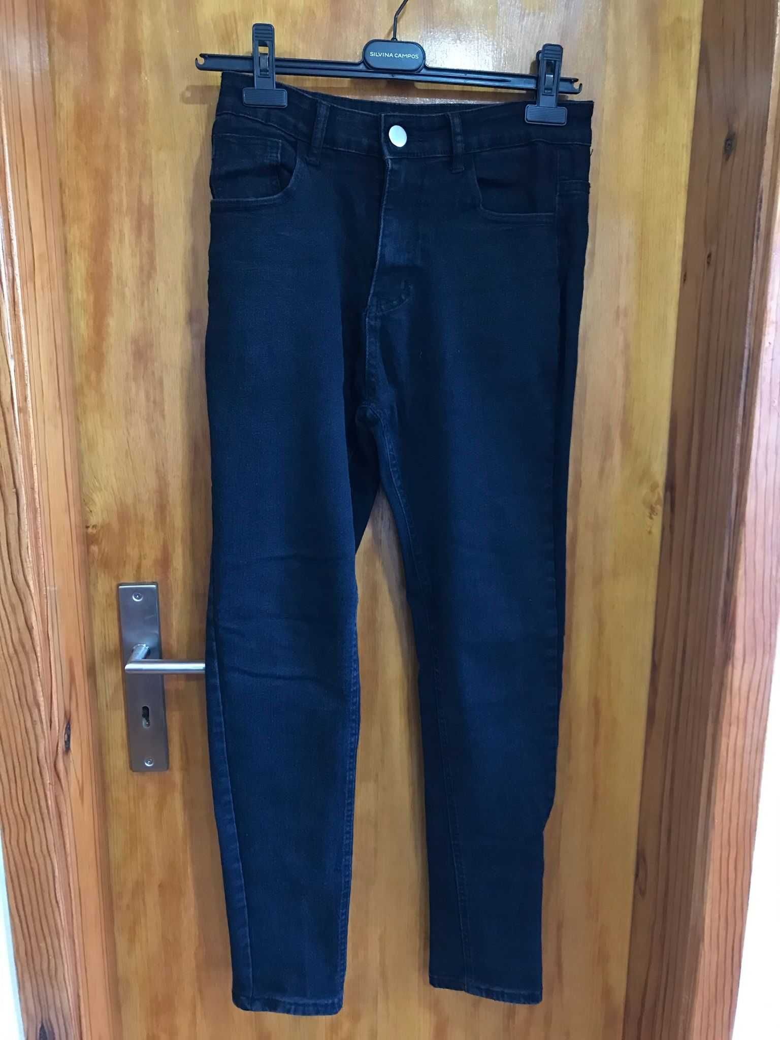 Kit com 5 Calças de Ganga Juvenil Jeans Rapaz 14 anos Como Novo