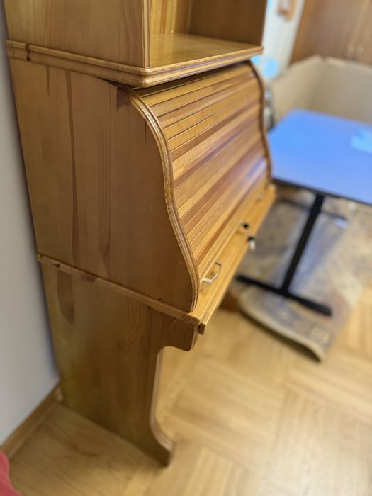Mebel sekretarzyk sejf dąb używany