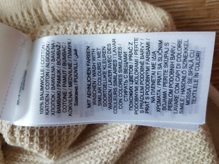 S Review sweter męski bawełniany sweterek beżowy 100% cotton 
Nowy pow