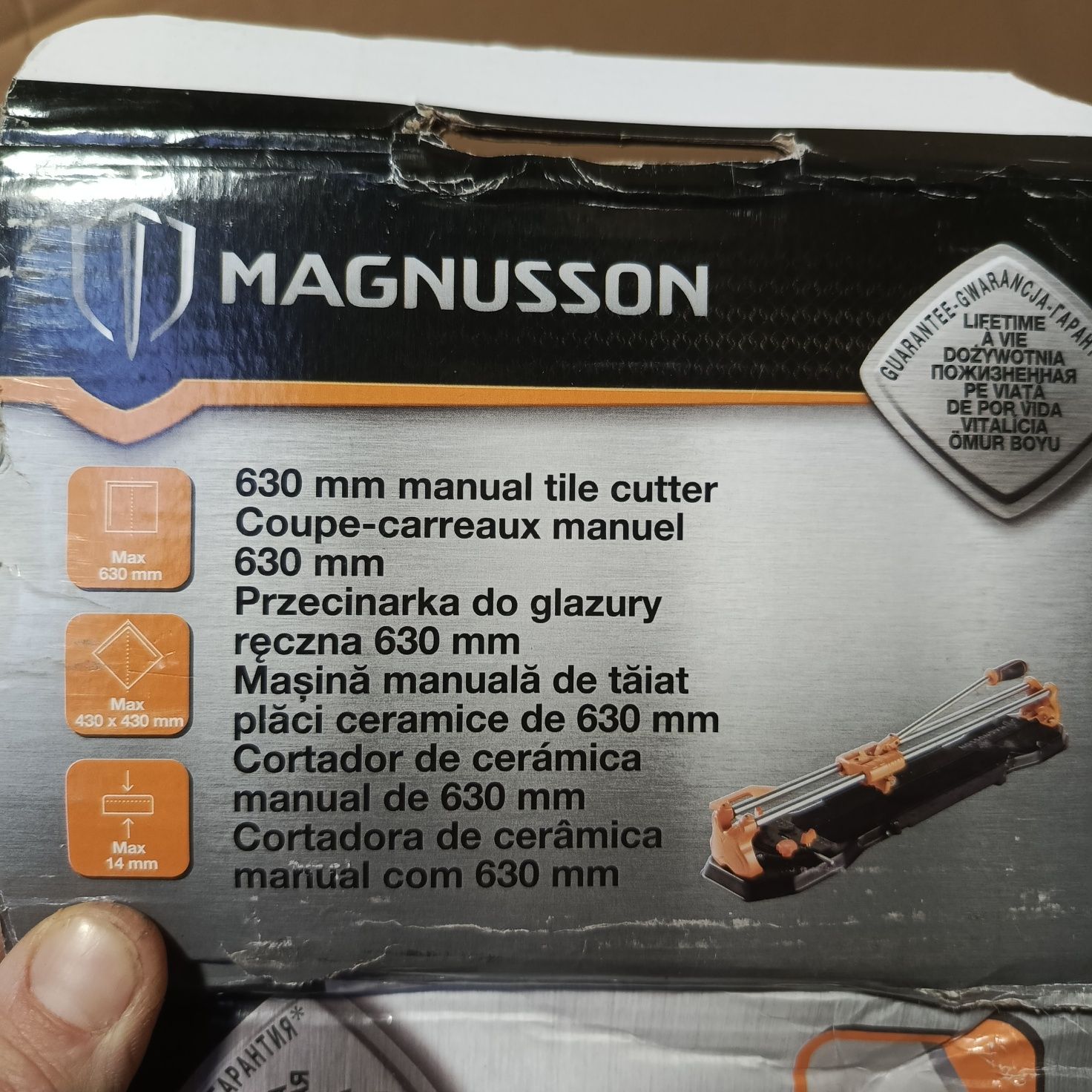 Przecinarka ręczna maszynka do glazury płytek ręczna magnusson 630 mm