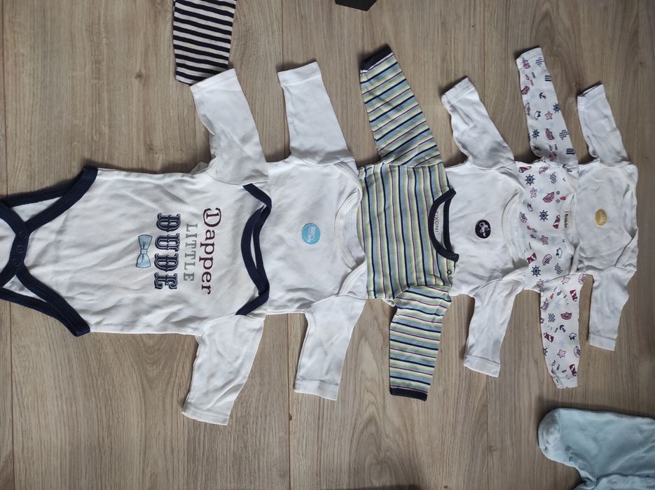 Body 56 dla chłopca zestaw 6+1