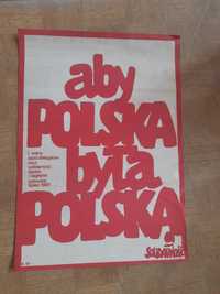 Stary plakat Solidarność PRL