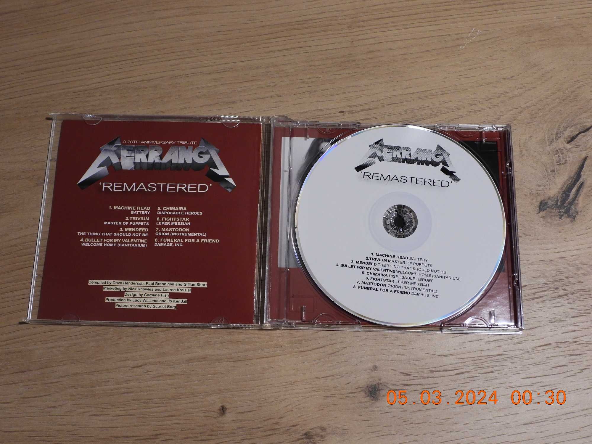 KERRANG ~ Remastered - METALLICA   "Master of Puppets" - CD