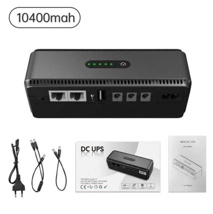 ДБЖ для Wi-Fi роутера міні-UPS DCL-18W 5V-9V-12V 10400mAh