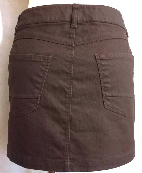 Spódnica brązowa MINI Jeans Woskowany r. 36 Lindex NOWA