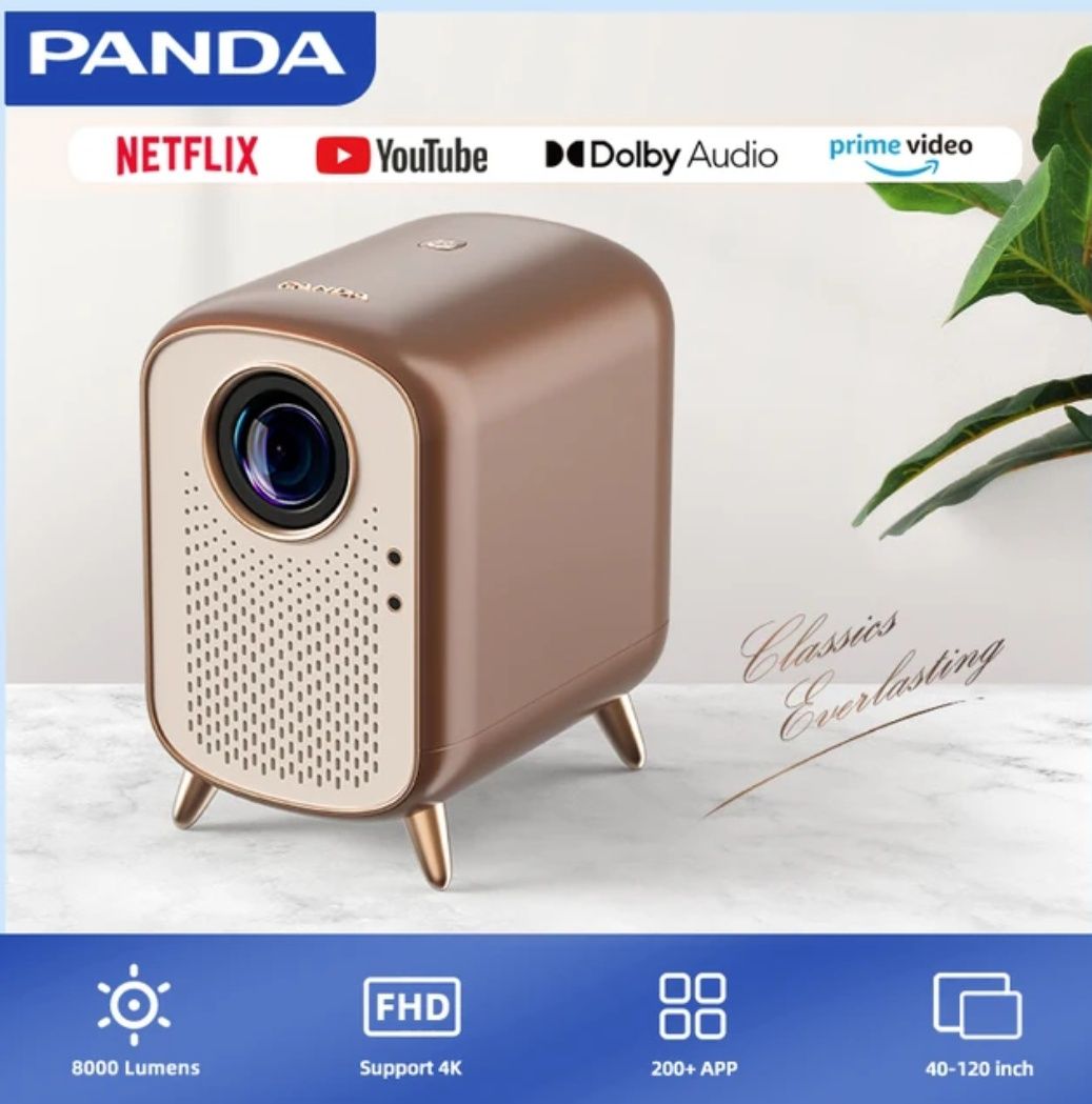 Led проектор Panda Stella 1080p на Android  8000 lumens