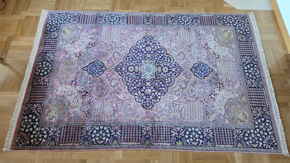 Jedwabny,ręcznie tkany dywan Ghom 280/185