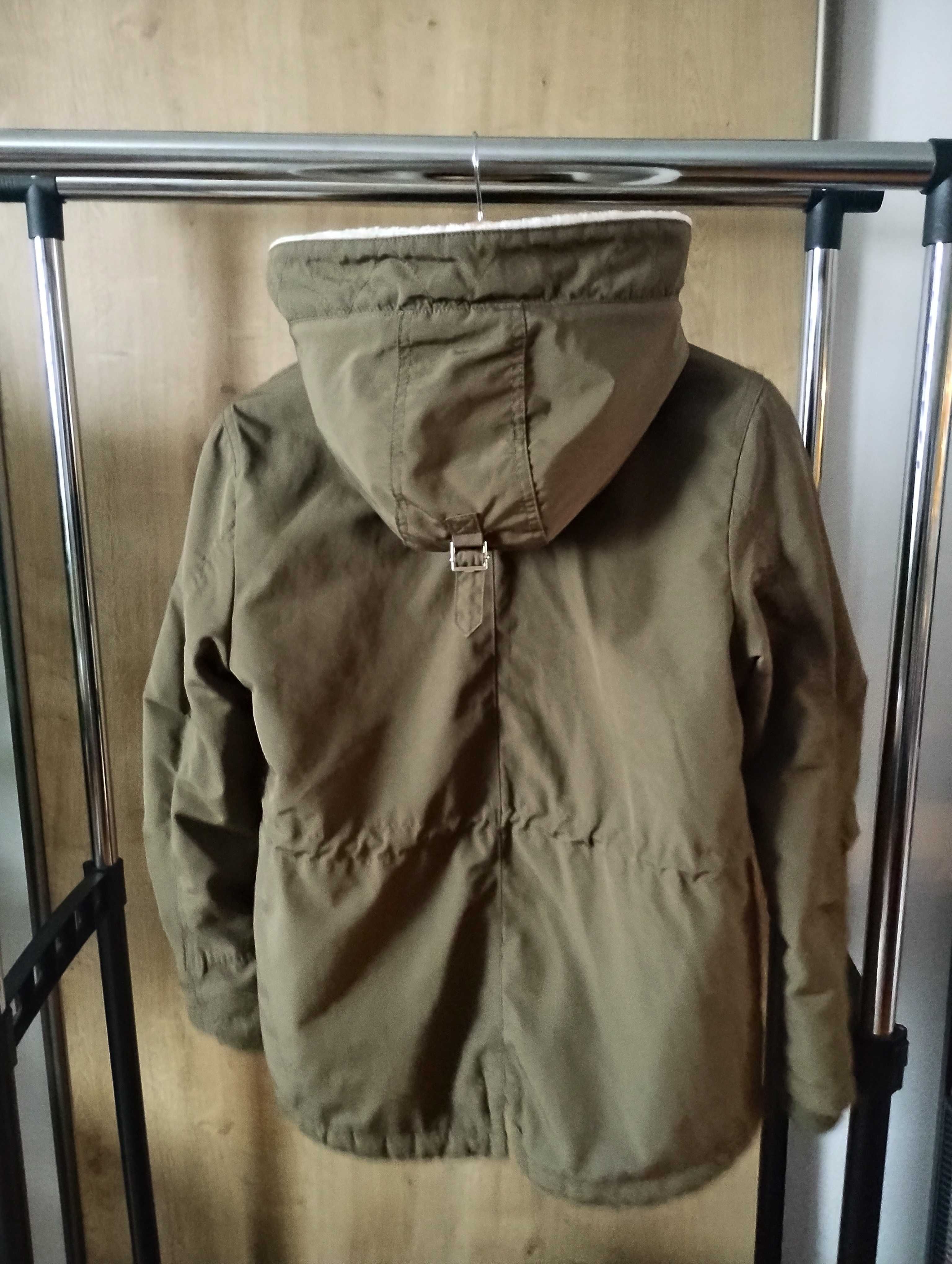 Parka h&m na Miśku ocieplana 152 cm