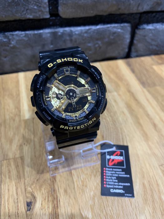 Nowy Czarno Złoty Zegarek Casio G-Shock