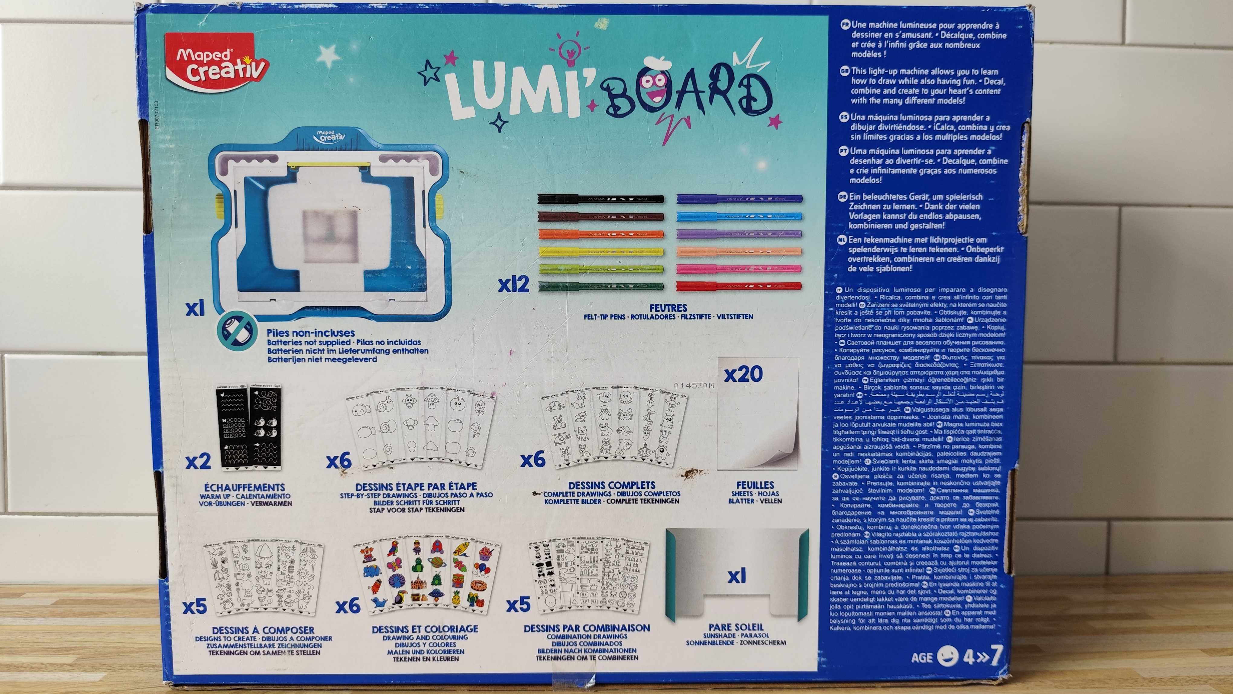 Lumi Board - Podświetlana tablica do odrysowywania - Maped Creativ