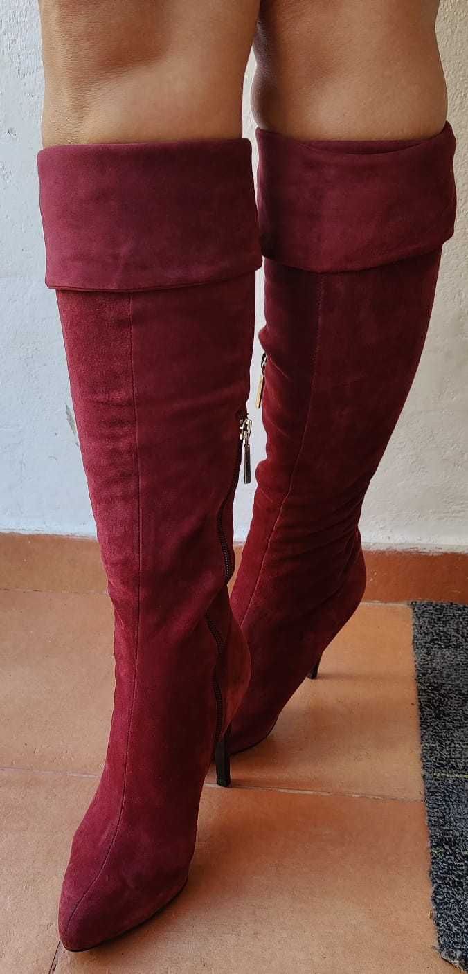 Botas em pele ( camurça) feminino