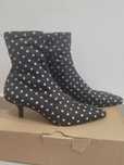 Bota preta com bolinhas brancas Zara tamanho 36