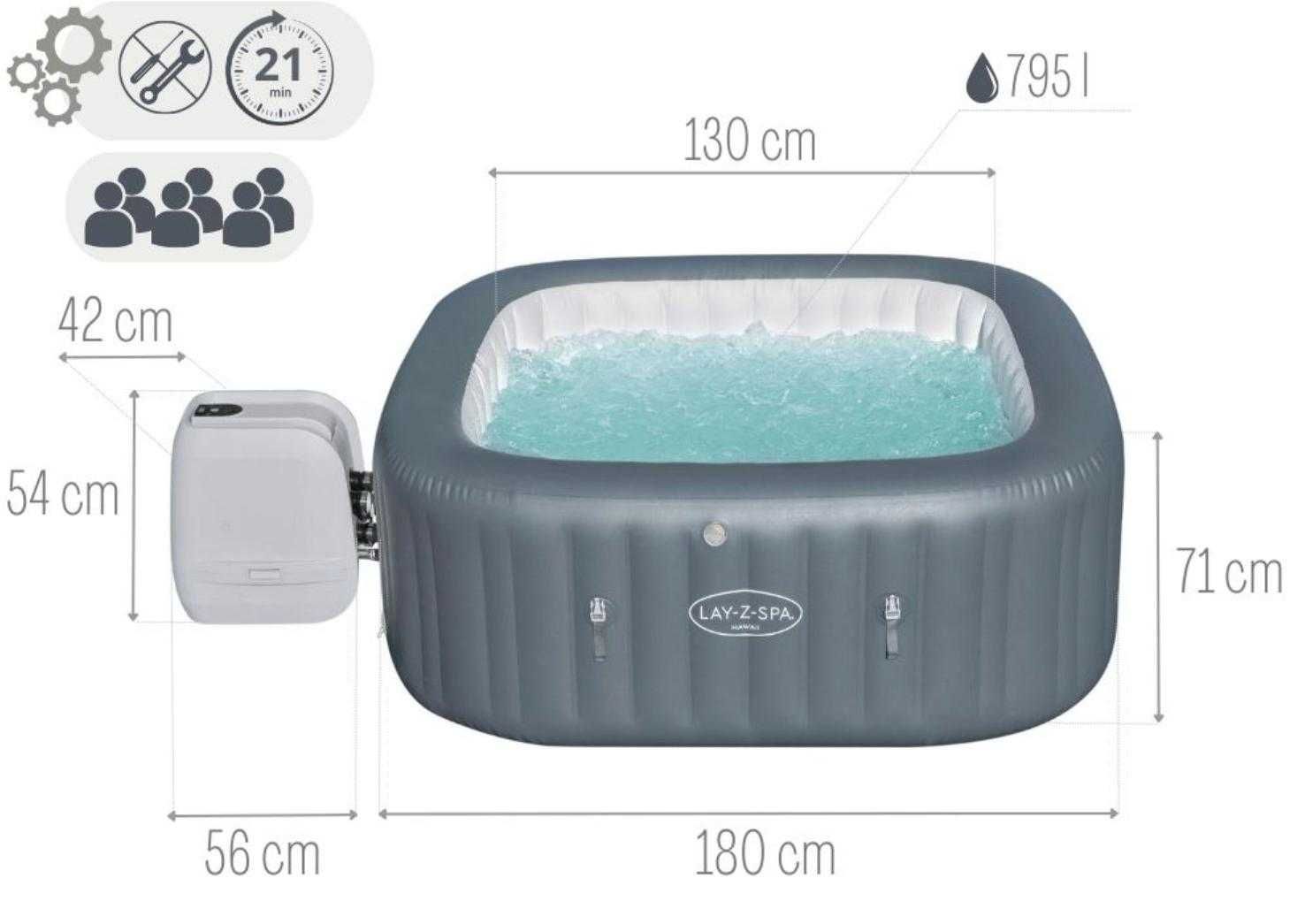 Jacuzzi Lay z Spa Hawaii Hydrojet Pro [dużo gratisów]